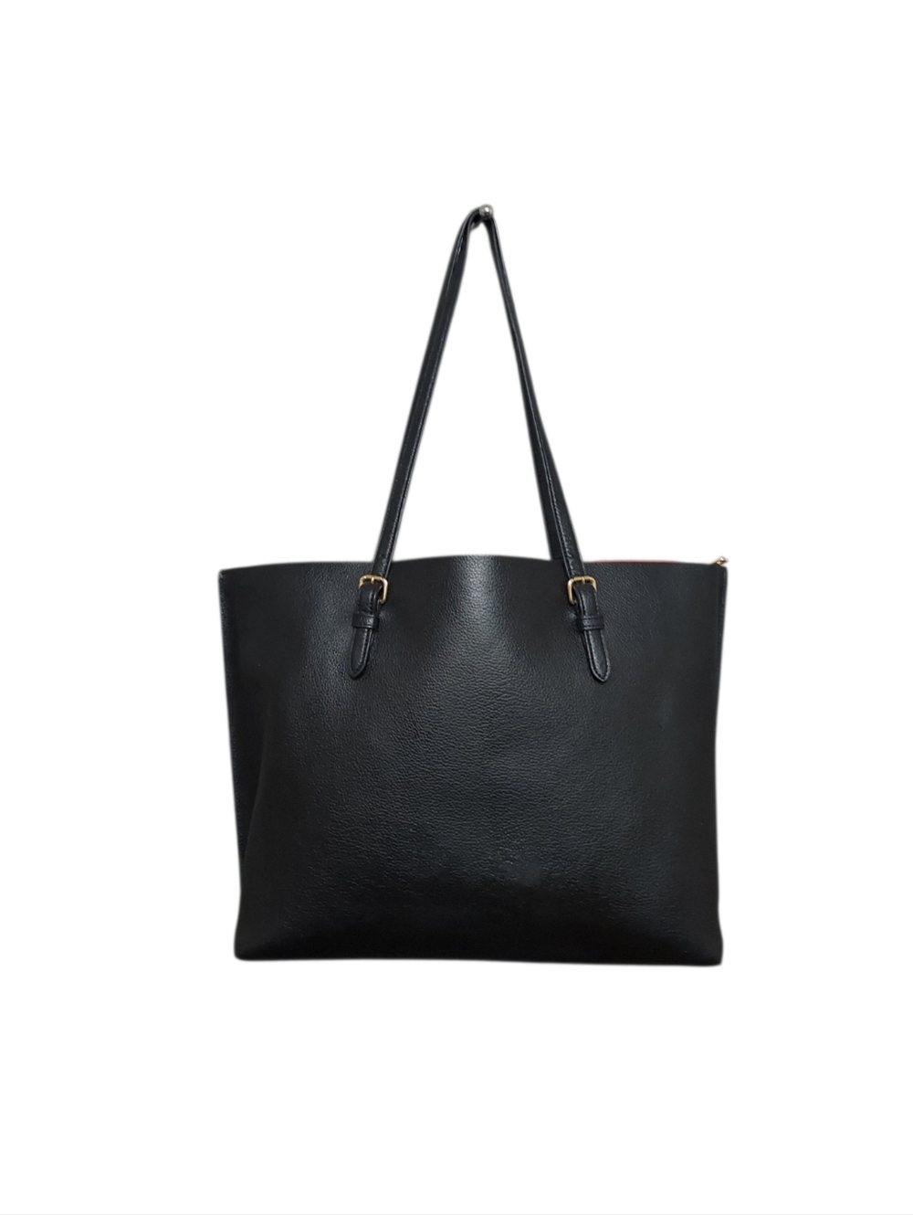 Coach Mollie Three Compartment Center Zip Black Leather Tote No. 1671 - Picture 6 of 10